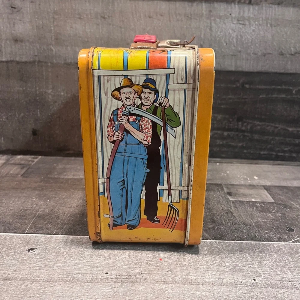 Vintage 1970 Hee Haw Metal Lunch Box Thermos Buck Owens Roy Clark CBS TV Show